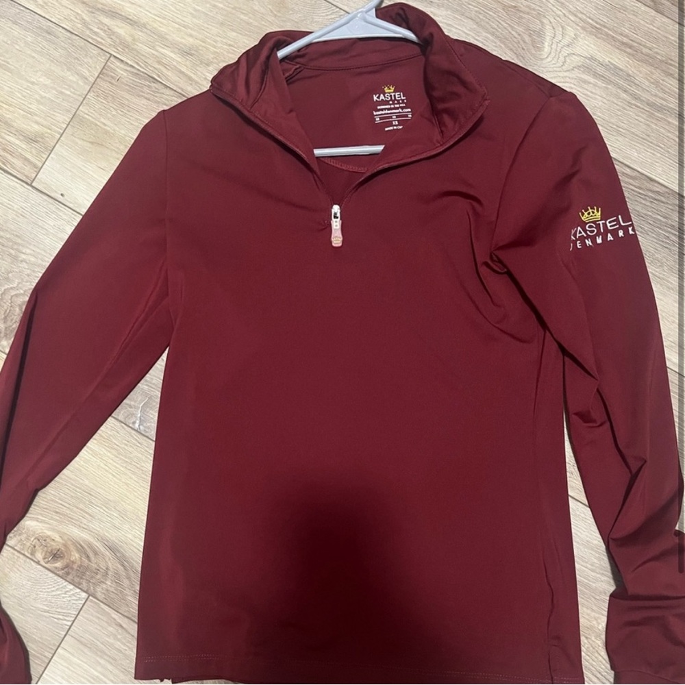 Burgundy Kastel Denmark Long Sleeve Quarterzip - Size Women’s XS